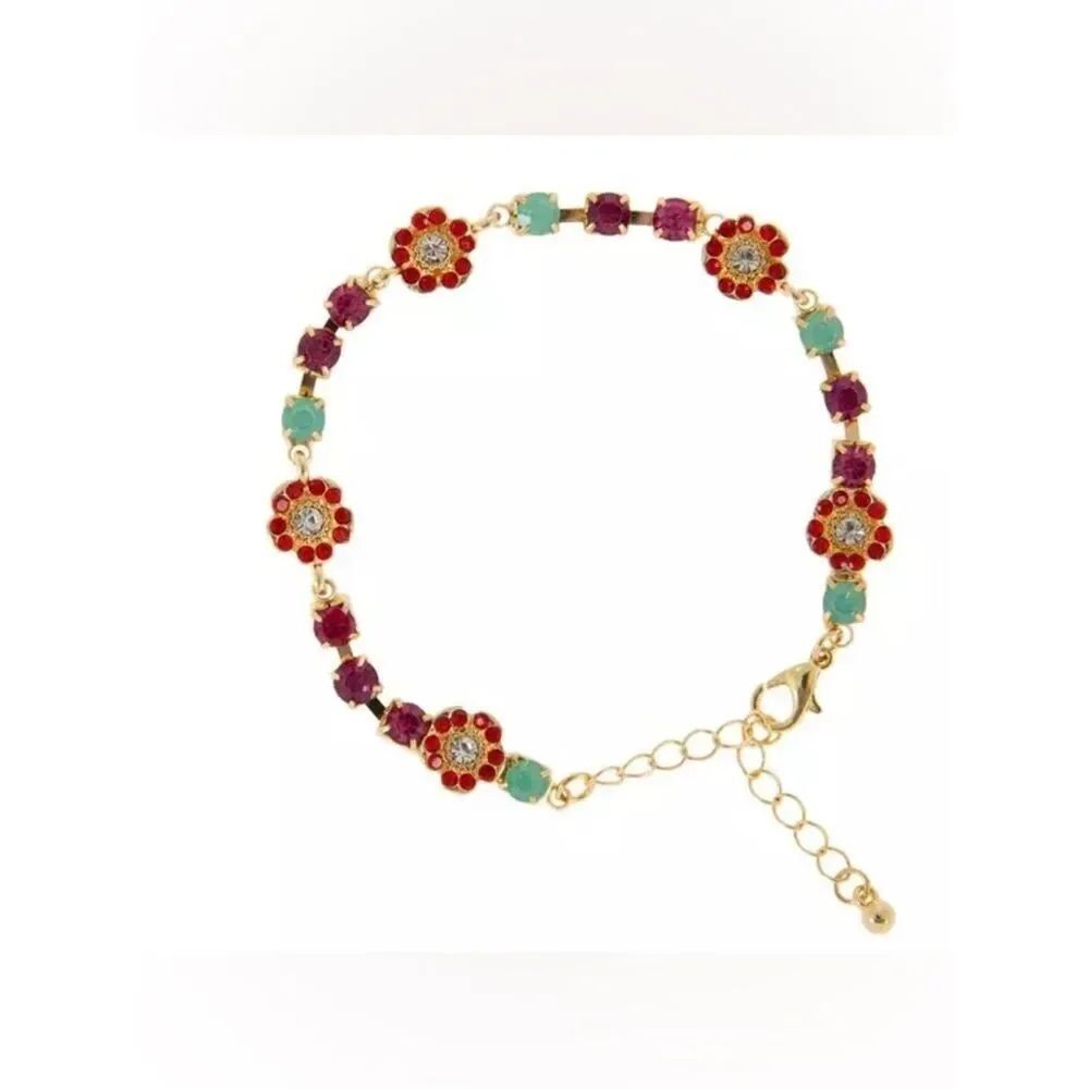 New Flower Rhinestone Bracelet - Picture 1 of 2